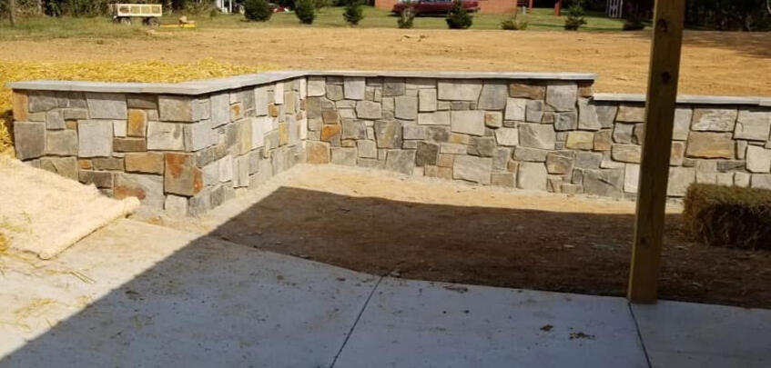 Real Stone retaining wall Real Stone retaining wall